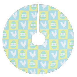 Cool Paas Checkerboard Patroon Haan Eieren Kerstboom Rok