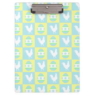 Cool Paas Checkerboard Patroon Haan Eieren Klembord
