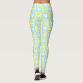 Cool Paas Checkerboard Patroon Haan Eieren Leggings (Achterkant)