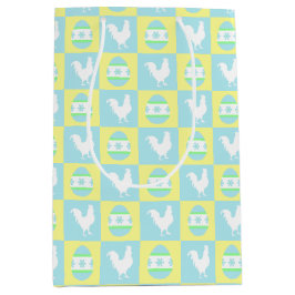 Cool Paas Checkerboard Patroon Haan Eieren Medium Cadeauzakje