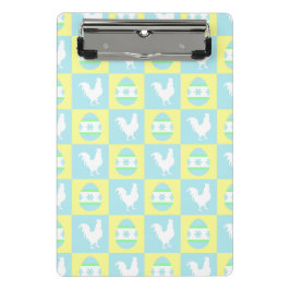 Cool Paas Checkerboard Patroon Haan Eieren Mini Klembord