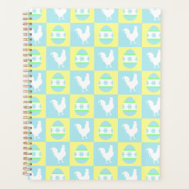 Cool Paas Checkerboard Patroon Haan Eieren Planner