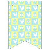 Cool Paas Checkerboard Patroon Haan Eieren Vlaggetjes (Tweede vlag)