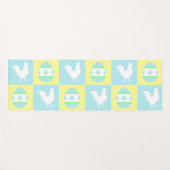 Cool Paas Checkerboard Patroon Haan Eieren Yogamat (Voorkant (horizontaal))