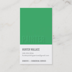 COOL PAINT CHIP staal reliëf look type groen Visitekaartje