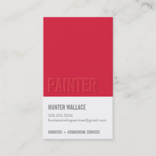 COOL PAINT CHIP staal reliëf look type rood Visitekaartje