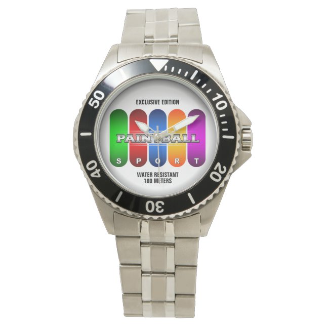 Cool Paintball Sport Horloge (meerdere modellen) (Voorkant)