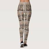 Cool Painted Doberman Pinscher Block Leggings (Achterkant)