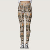 Cool Painted Doberman Pinscher Block Leggings (Voorkant)