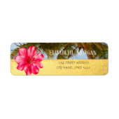 Cool Palm,Hibiskus,Gold Address Label (Voorkant)