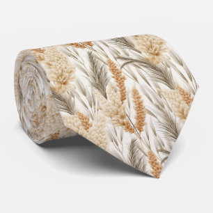 Cool Pampas Grass betegeld patroon Stropdas