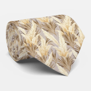 Cool Pampas Grass betegeld patroon Stropdas