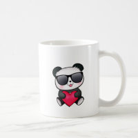 Cool Panda Beer Zonneglazen Valentijnsdag Hartslag