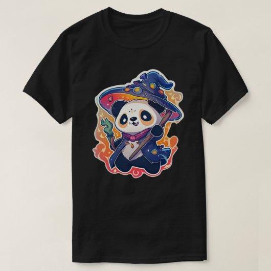Cool Panda Elemental Wizard Master T-shirt (Design voorkant)
