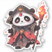 Cool Panda - Fire Demon Wizard Sticker (Voorkant)