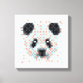 Cool Panda Pixel Art Canvas Afdruk (Voorkant)
