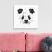 Cool Panda Pixel Art Canvas Afdruk (Insitu (Woonkamer))