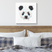 Cool Panda Pixel Art Canvas Afdruk (Insitu (Slaapkamer))