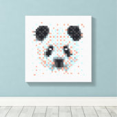 Cool Panda Pixel Art Canvas Afdruk (Insitu (Houten vloer))