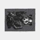 Cool Panda Punk Peace Sign Motorcycle  Fleece Deken (Voorkant (Horizontaal))