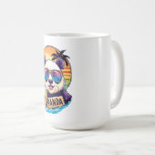 Cool Panda: Retro Zomer & Bier Vibes Koffiemok (Voorkant rechts)