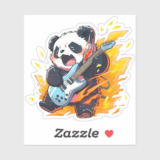 Cool Panda Rockstar Sticker (Vel)