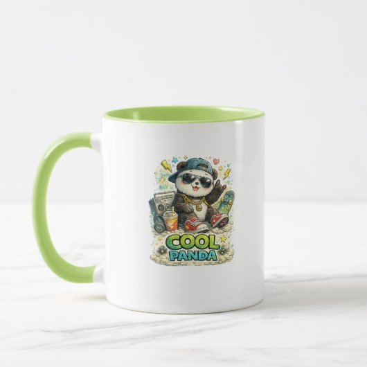 Cool Panda Skateboard Koffiemok Mok (Links)
