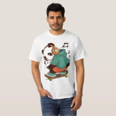 Cool Panda Skater Men’s T-Shirt | Fun Streetwear C (Voorkant volledig)