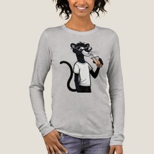 Cool Panther Graphic T-shirt – Funny Bubble Tea Sh