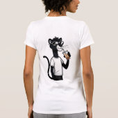 Cool Panther Graphic T-shirt – Funny Bubble Tea Sh (Achterkant)