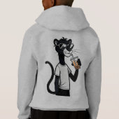Cool Panther Graphic T-shirt – Funny Bubble Tea Sh (Achterkant)
