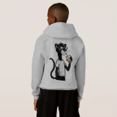 Cool Panther Graphic T-shirt – Funny Bubble Tea Sh (Achterkant volledig)