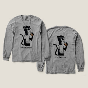 Cool Panther Graphic T-shirt – Funny Bubble Tea Sh