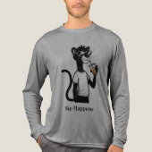 Cool Panther Graphic T-shirt – Funny Bubble Tea Sh (Voorkant volledig)