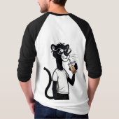 Cool Panther Graphic T-shirt – Funny Bubble Tea Sh (Achterkant)