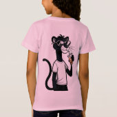 Cool Panther Graphic T-shirt – Funny Bubble Tea Sh (Achterkant)