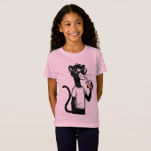 Cool Panther Graphic T-shirt – Funny Bubble Tea Sh (Voorkant volledig)