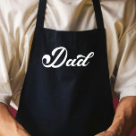 Cool Pap Als Geen Andere Typografie Modern Chef Schort<br><div class="desc">Vier de unieke vader in je leven met dit gepersonaliseerde coole vader schort met zwart retro script dat alles zegt,  "Like No Other".</div>