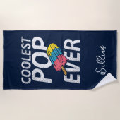 Cool Pap Zomer Vakantie Custom Strandlaken (Voorkant)