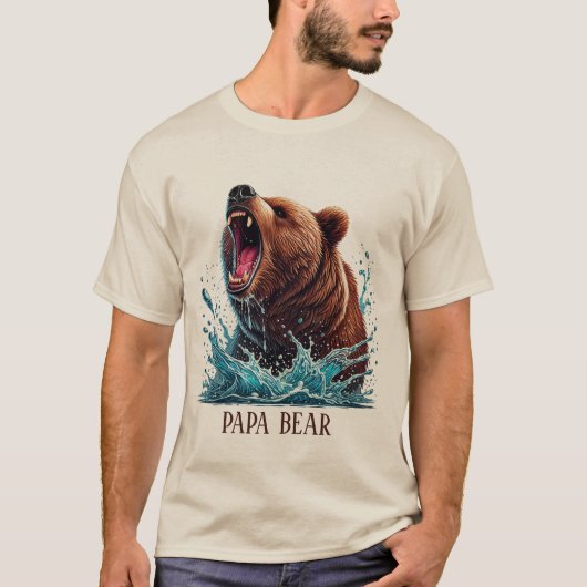 Cool Papa beer aanpasbaar T-shirt (Voorkant)