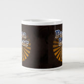 Cool Papa-Beer, bruin/blauw/goudpap Gift Grote Koffiekop (Voorkant)