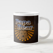 Cool Papa-Beer, bruin/blauw/goudpap Gift Grote Koffiekop (Rechts)