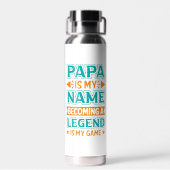 Cool Papa Dad woordkunst Waterfles (Achterkant)