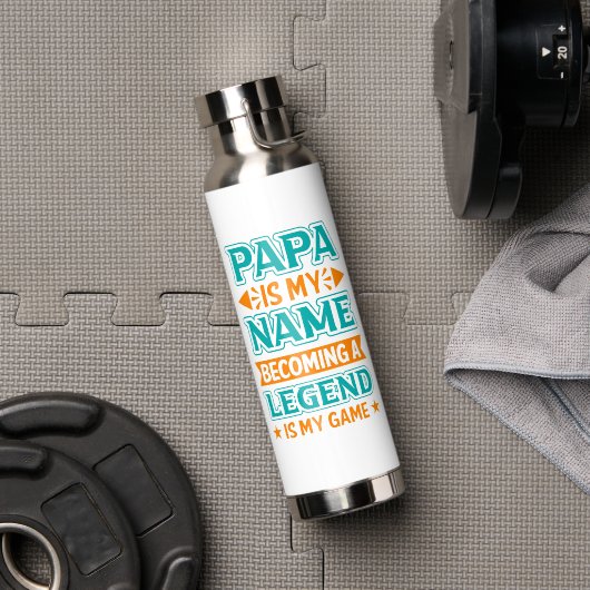 Cool Papa Dad woordkunst Waterfles (Sportschool (Gedraaid) )