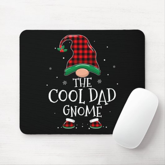 Cool Papa Gnome Xmas Familie Matching geruite Kers Muismat (Met muis)