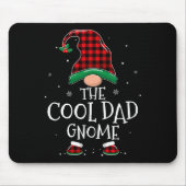 Cool Papa Gnome Xmas Familie Matching geruite Kers Muismat (Voorkant)