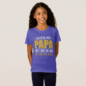 Cool PaPa hand terug woordkunst T-shirt (Voorkant volledig)