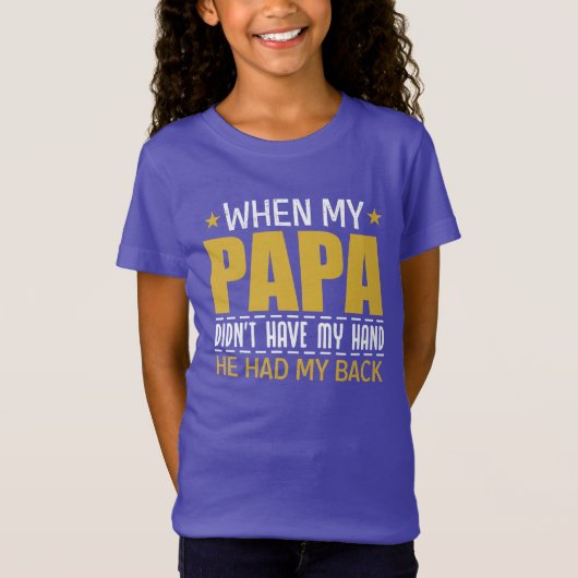 Cool PaPa hand terug woordkunst T-shirt (Voorkant)
