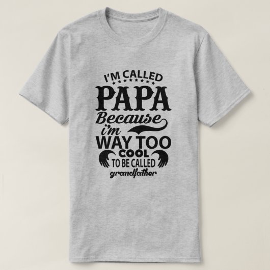 Cool Papa Mannen T-Shirt (Design voorkant)