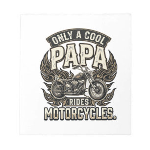 Cool Papa Motorfiets Vintage Biker Notitieblok